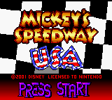 Mickey's Speedway USA (USA) (En,Fr,De,Es) Title Screen